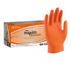 Maxim Orange Disposable Gloves